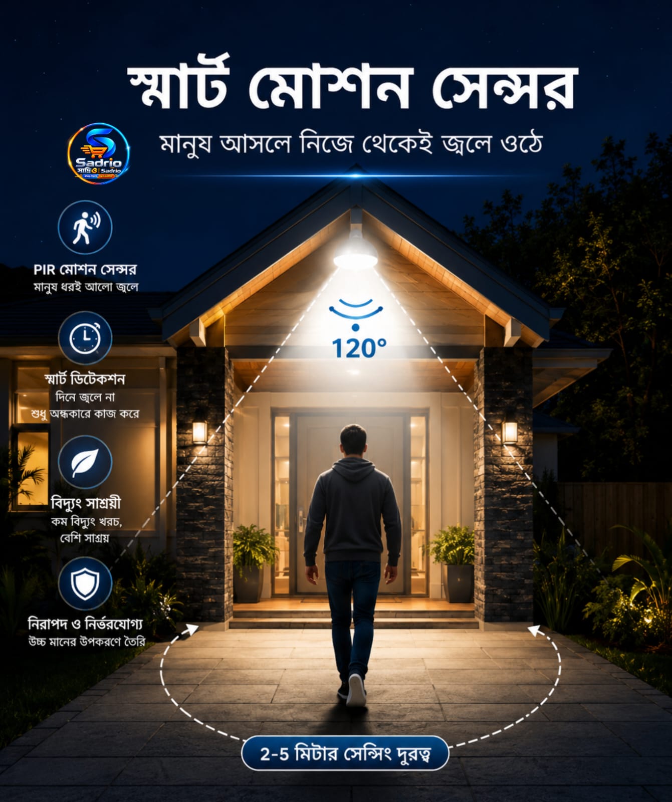 PIR Motion Sensor LED Bulb